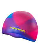 Aqua sphere - Adult Silicone Plain Swim Cap - Limited Edition - Blue/Pink