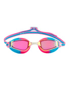 Aqua Sphere - Fastlane Swim Goggles - Limited Edition Titanium Mirrored Lens - Pink/Blue - Product Front