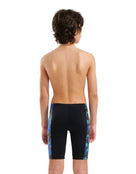 Arena - Boys Draft Swim Jammer - Black/Blue Multi - Model Back