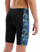 Arena - Boys Draft Swim Jammer - Black/Blue Multi - Model Back/Side