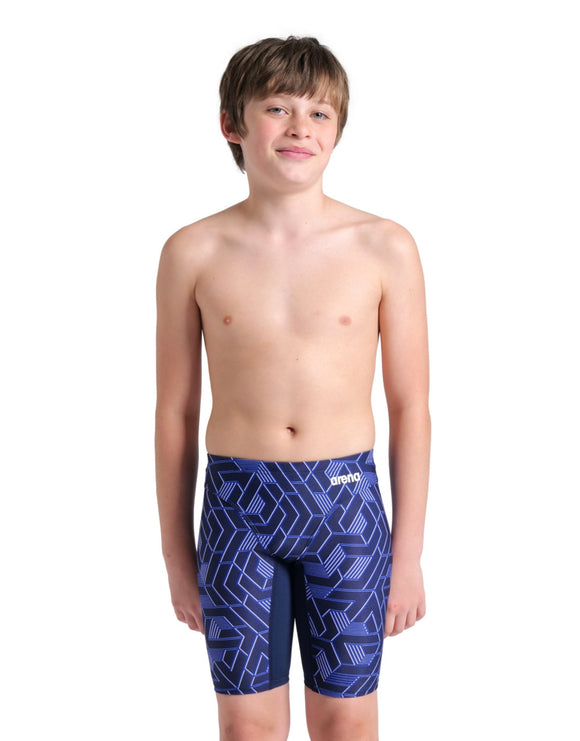 Arena - Boys Escape Swim Jammer - Navy/Team - Model Front