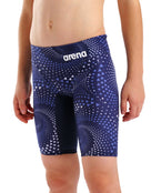 Arena - Boys Fireflow Swim Jammer - Navy/Ream Navy - Model Front/Side