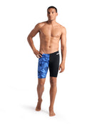 Arena - Crackle Swim Jammer - Black/Team Royal - Model Front Full Body