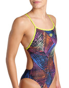 Arena - Energy Booster Back Swimsuit - Model Front Close Up