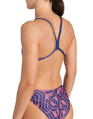 Arena - Escape Challenge Back Swimsuit - Navy/Team Red - Model Back Close Up