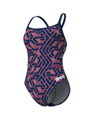 Arena - Escape Challenge Back Swimsuit - Navy/Team Red - Product Front