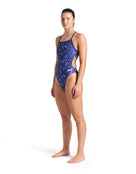 Arena - Escape Challenge Back Swimsuit - Navy Team - Model Front Full Body