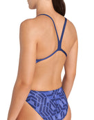 Arena - Escape Challenge Back Swimsuit - Navy Team - Model Back Close Up