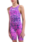 Arena - Limited Edition Girls Powerskin ST NEXT Open Back - Snake Pink - Model Front/Side