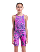 Arena - Limited Edition Girls Powerskin ST NEXT Open Back - Snake Pink - Model Front