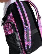 Arena - Limited Edition One Go 45L Backpack - Snakeskin Pink - Product Back/Side Close Up