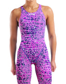 Arena - Limited Edition Powerskin ST NEXT Open Back - Snake Pink - Model Front Close Up