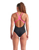 Arena - Poseidonia Swim Pro Back Swimsuit - Black/Pink - Model Front
