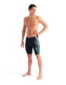 Arena - Sea Water Swim Jammer - Black/Water - Model Front Full Body