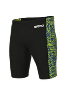 Arena - Snakeskin Swim Jammer - Black/Green Multi - Product Front