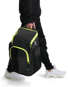 Arena - Spiky III Backpack - 45L - Smoke/Yellow - Product in Use