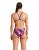 Arena - Crackle Challenge Back Swimsuit - Navy/Ream Red - Model Front
