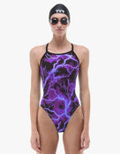 TYR - Arterx Durafast Elite Diamondfit Swimsuit - Purple - Model Front
