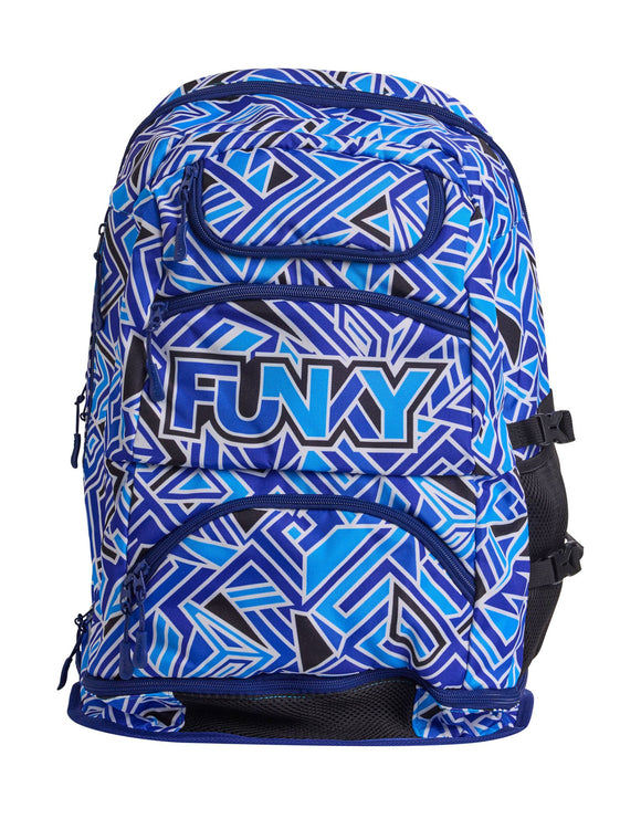 Funky Trunks - Blue Bits Elite Squad 36L Backpack - Blue - Product Front