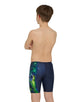 Zoggs - Boys Mako Mid Swim Jammer - Navy/Green -Model Front