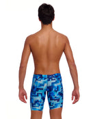 Funky Trunks - Boys You Blued Swim Training Jammers - Blue - Model Back