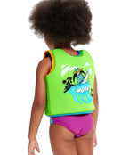 Speedo - Childrens Printed Float Vest - Green/Blue - Model Back