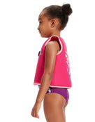 Speedo - Childrens Printed Float Vest - Pink/Purple - Model Side