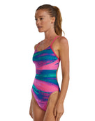 TYR - Diffusion Durafast Elite Cutoutfir Swimsuit - Plasma Gold/Multi/Rainbow - Model Front/Side
