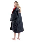 Dryrobe - Advance Long Sleeve Adult Robe - Black/Red - Model Back