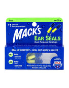 Mack's Ear Seals Dual Purpose Ear Plugs with Removable Cord - Blue/Yellow - Packaging