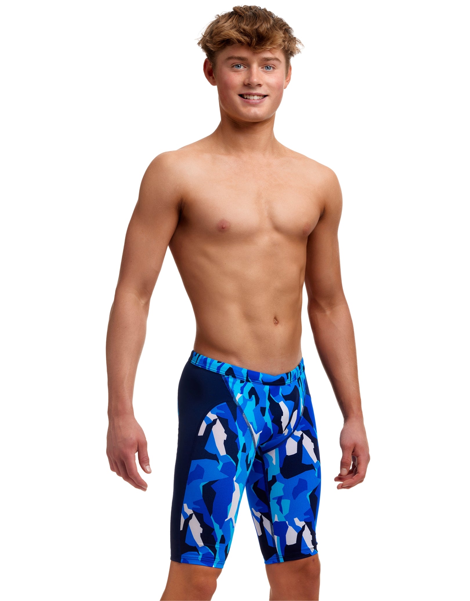 Funky Trunks Boys Chaz Michael Swim Training Jammer Blue Simply Swim Simply Swim UK