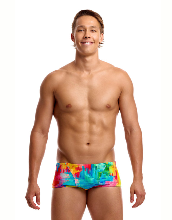 Funky Trunks - Falling Colours Classic Swim Trunks - Multi - Model Front