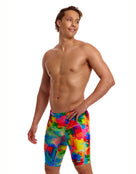 Funky Trunks - Falling Colours Swim Training Jammers - Multi - Model Front/Side