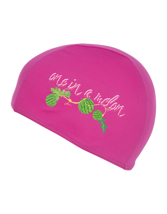 Kids Printed Polyester Fabric Swim Cap