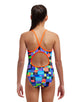 Funkita - Girls Chip Set Diamond Back Swimsuit - Multi - Model Front