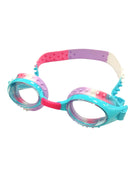 Multi-Coloured Kids Swim Goggles - Mint Green/Purple/Pink