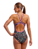 Funkita - Womens Copper Cluster Diamond Back Swimsuit - Model Back/Side
