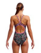 Funkita - Womens Copper Cluster Diamond Back Swimsuit - Model Back