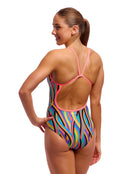 Funkita - Womens Curl Curl Single Strap Swimsuit - Model Back/Side