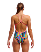Funkita - Womens Curl Curl Single Strap Swimsuit - Model Back