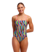 Funkita - Womens Curl Curl Single Strap Swimsuit - Model Front/Side