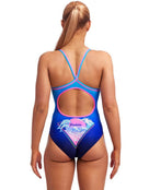 Funkita - Womens Flying Flipper Diamond Back Swimsuit - Model Back