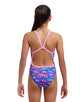 Funkita - Girls Doggie Paddle Single Strap Swimsuit - Purple/Multi - Model Front