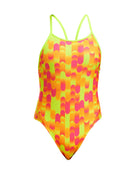 Funkita - Girls Little Dotty Diamond Back Swimsuit - Yellow/Pink - Product