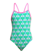 Funkita - Girls Loose Goose Single Strap Swimsuit - Green - Product Front
