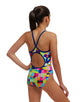 Funkita - Girls On The Grid Diamond Back Swimsuit - Multi - Model Front