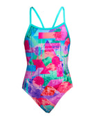Funkita - Girls Snap That Single Strap Swimsuit - Mint Green/Pink - Product Front
