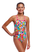 Funkita - Girls Tou By Tou Single Strap Swimsuit - Multi - Model Front/Side