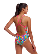 Funkita - Girls Tou By Tou Single Strap Swimsuit - Multi - Model Back/Side