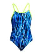 Funkita - Girls Wing Streak Diamond Back Swimsuit - Blue - Product Front